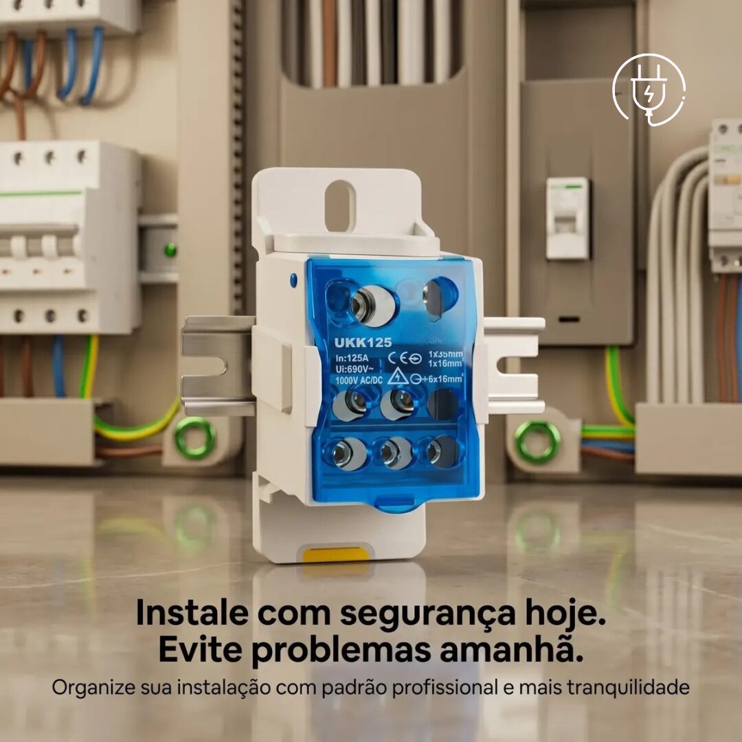 BLOCO DE DISTRIBUIÇÃO UKK125A P/ TRILHO DIN - Imagem 11