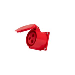 TOMADA INDUSTRIAL EMBUTIR VERMELHO 2P+T 415V