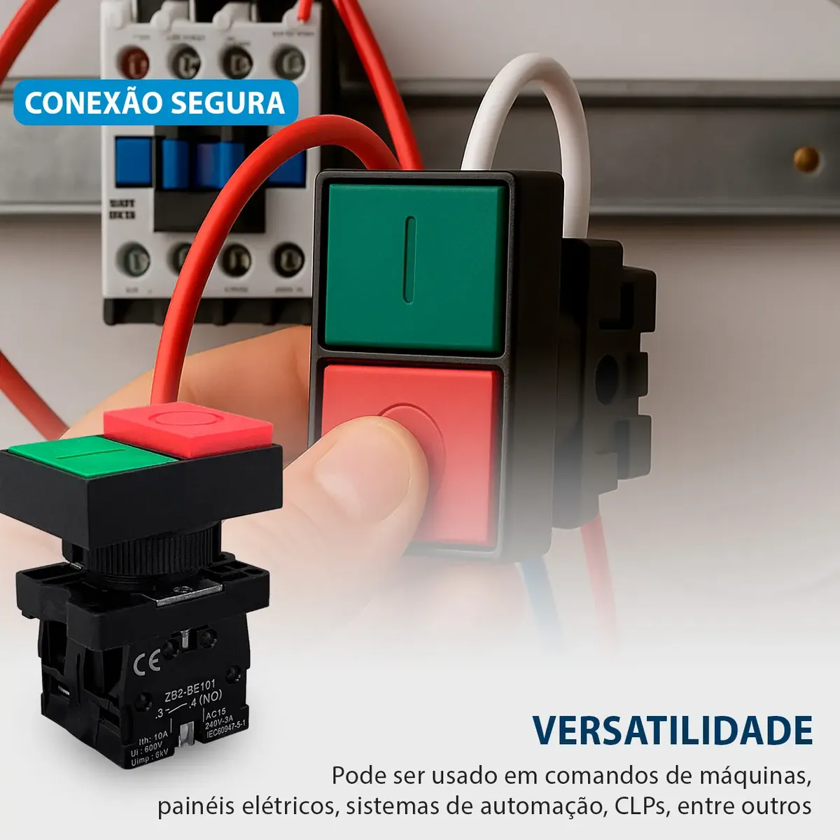 BOTÃO DUPLO LIGA E DESLIGA S/ LED - Imagem 2